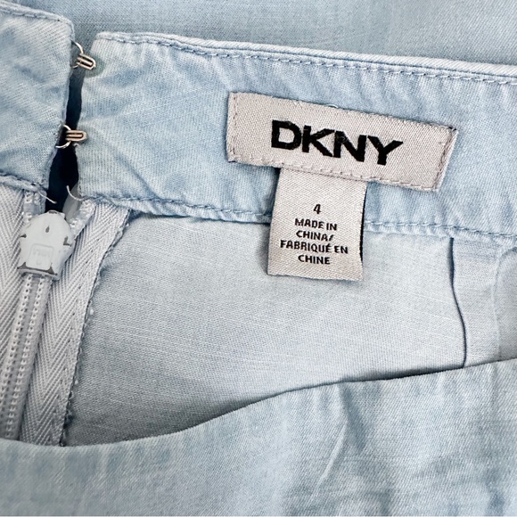 DKNY ultra soft denim chambray high low skirt - Picture 6 of 7